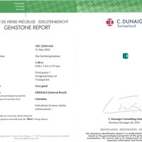 1.90 Ct. Emerald from Colombia Scan Report