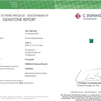 2.02 Ct. Emerald from Colombia Scan Report