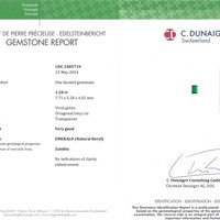 1.20 Ct. Emerald from Zambia Scan Report
