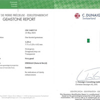 1.20 Ct. Emerald from Zambia Scan Report