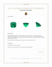 2.29 Ct. Emerald from Colombia Appraisal