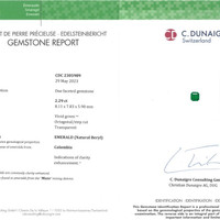 2.29 Ct. Emerald from Colombia Scan Report
