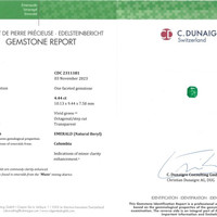 4.44 Ct. Emerald from Colombia - Muzo Scan Report