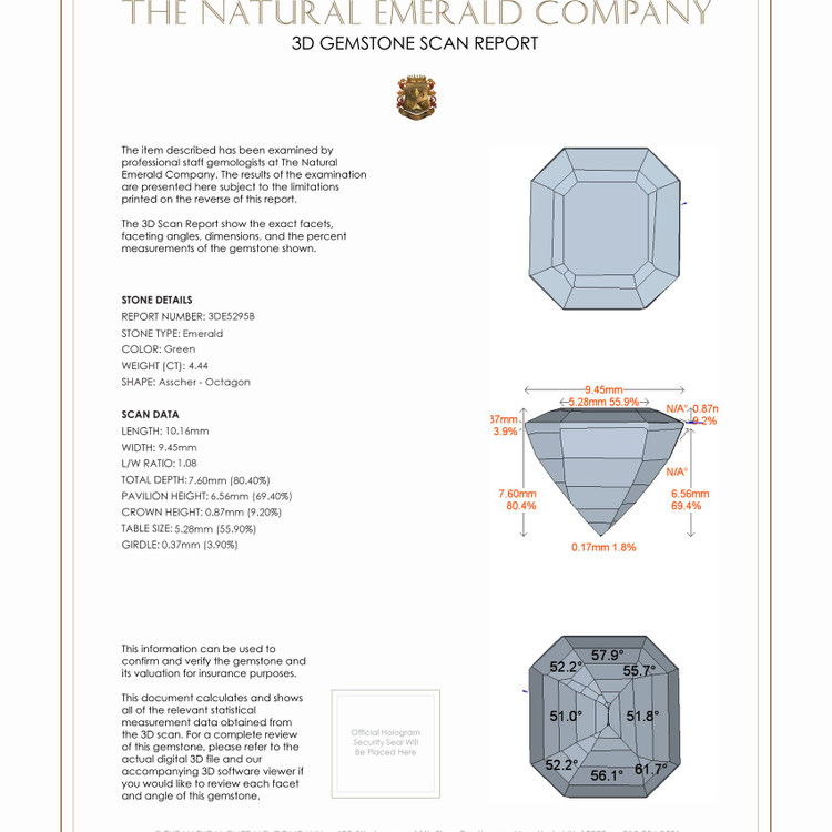 4.44 Ct. Emerald from Colombia