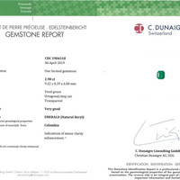 2.98 Ct. Emerald from Colombia Scan Report