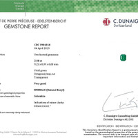 2.98 Ct. Emerald from Colombia Scan Report