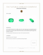 3.70 Ct. Emerald from Colombia Appraisal