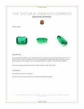 0.58 Ct. Emerald from Zambia Appraisal