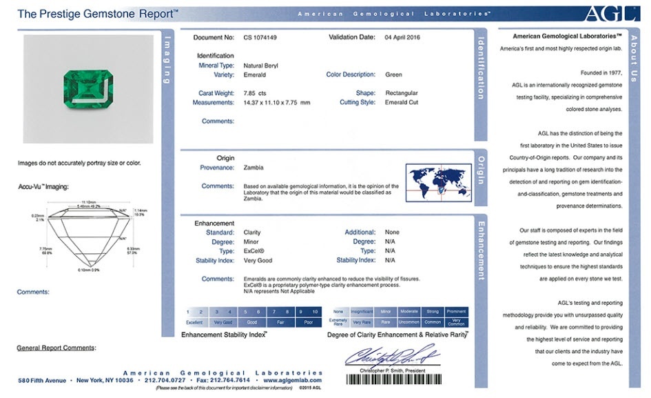 7.85 Ct. Emerald from Zambia