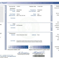1.69 Ct. Emerald from Afghanistan Scan Report