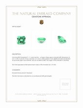 1.11 Ct. Emerald from Colombia Appraisal