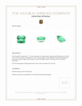 1.77 Ct. Emerald from Colombia Appraisal