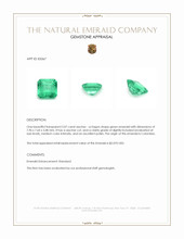 2.07 Ct. Emerald from Colombia Appraisal