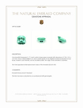 1.77 Ct. Emerald from Colombia Appraisal