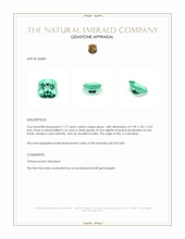1.77 Ct. Emerald from Colombia Appraisal