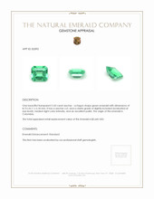 2.43 Ct. Emerald from Colombia Appraisal