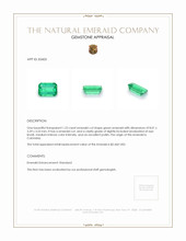 1.23 Ct. Emerald from Colombia Appraisal