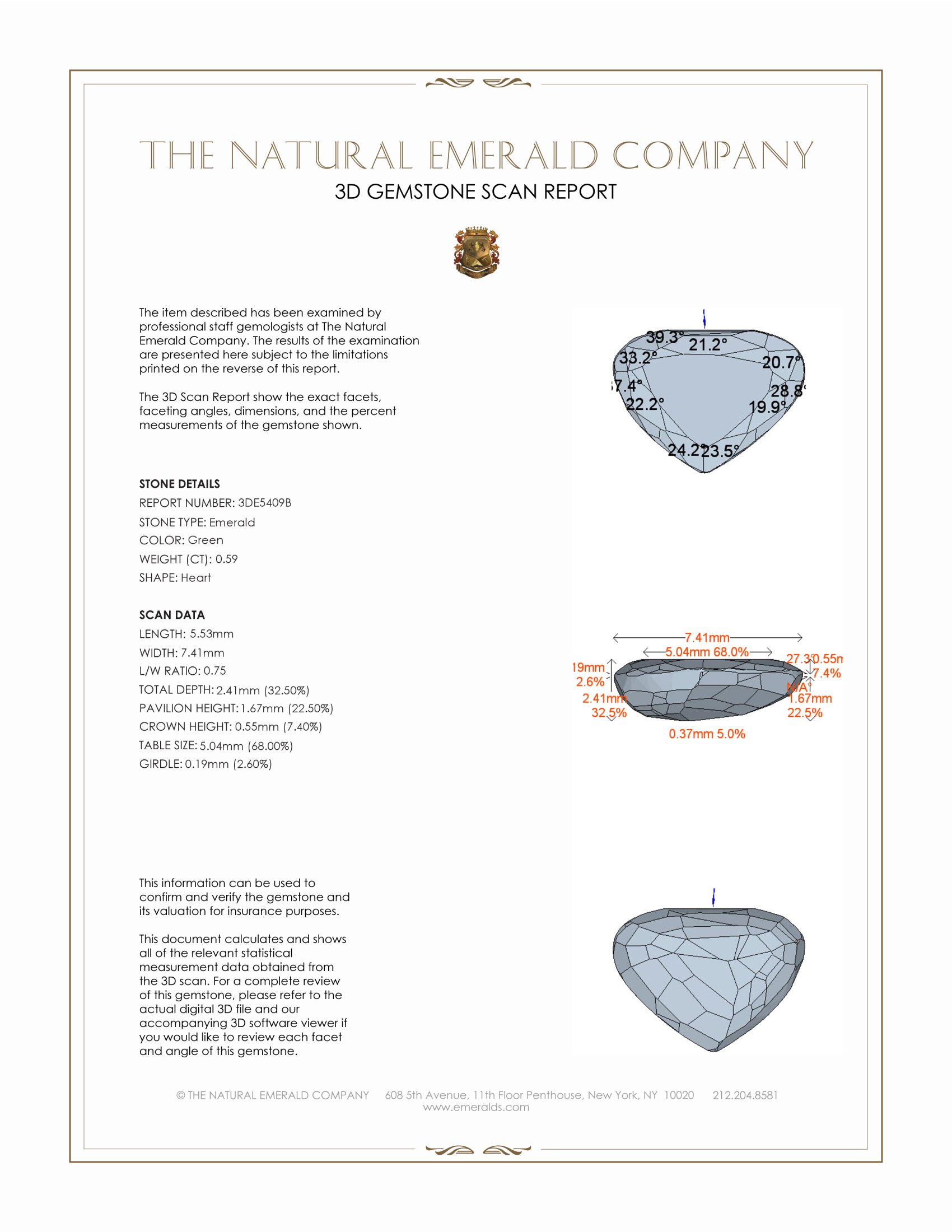 0.59 Ct. Emerald from Zambia