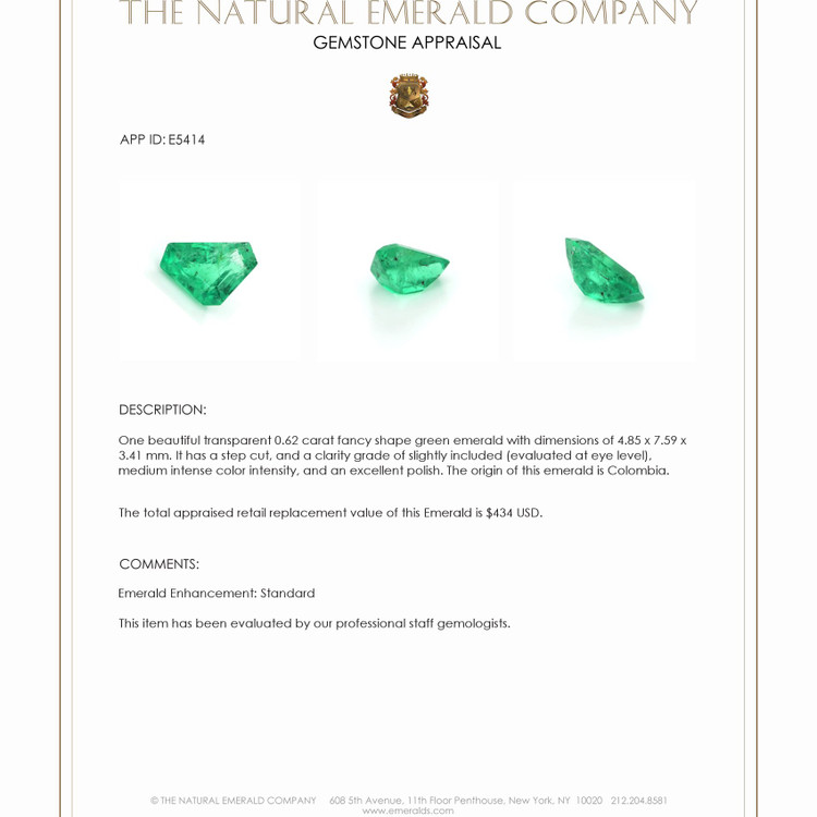 0.62 Ct. Emerald from Colombia