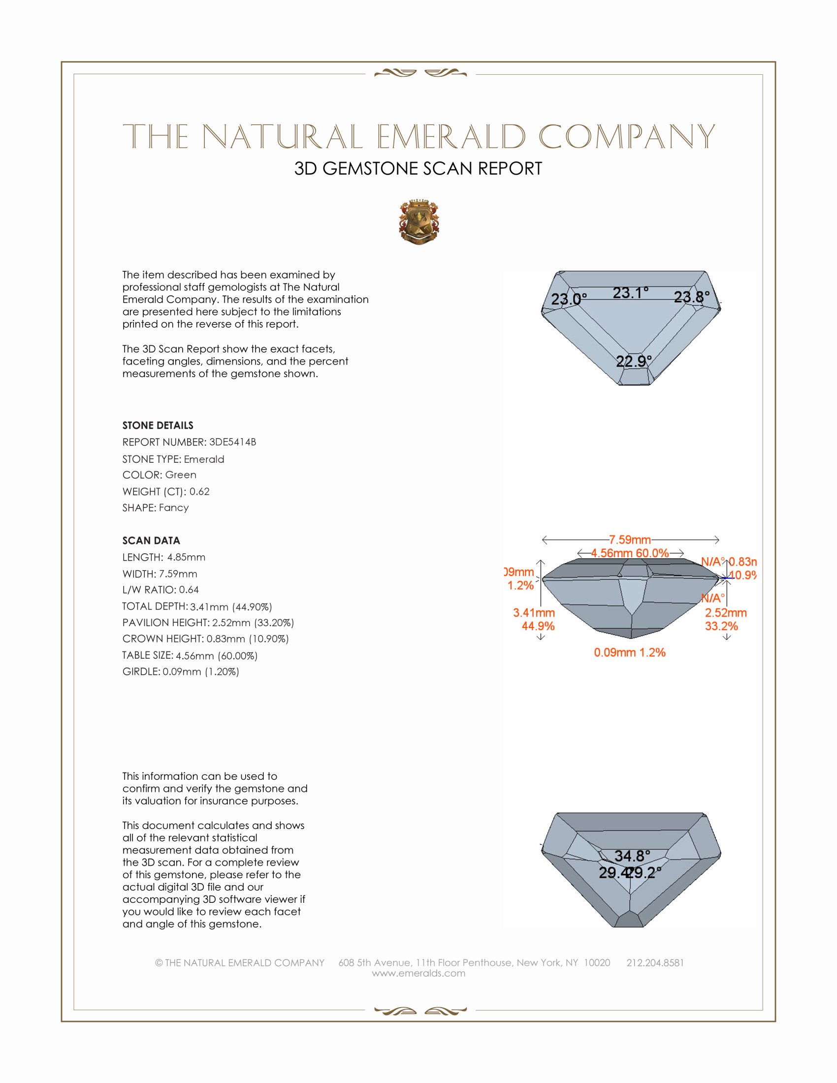 0.62 Ct. Emerald from Colombia
