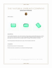 1.60 Ct. Emerald from Colombia Appraisal