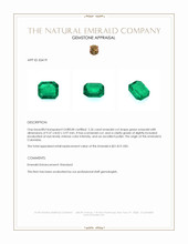 2.26 Ct. Emerald from Colombia Appraisal