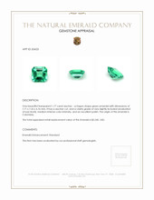1.77 Ct. Emerald from Colombia Appraisal