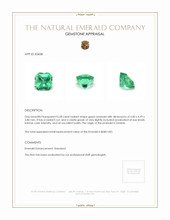 0.58 Ct. Emerald from Zambia Appraisal