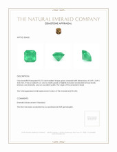 0.72 Ct. Emerald from Brazil Appraisal