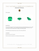 0.78 Ct. Emerald from Brazil Appraisal