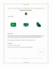 1.08 Ct. Emerald from Zambia Appraisal