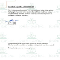 3.04 Ct. Emerald from Colombia - Muzo Scan Report