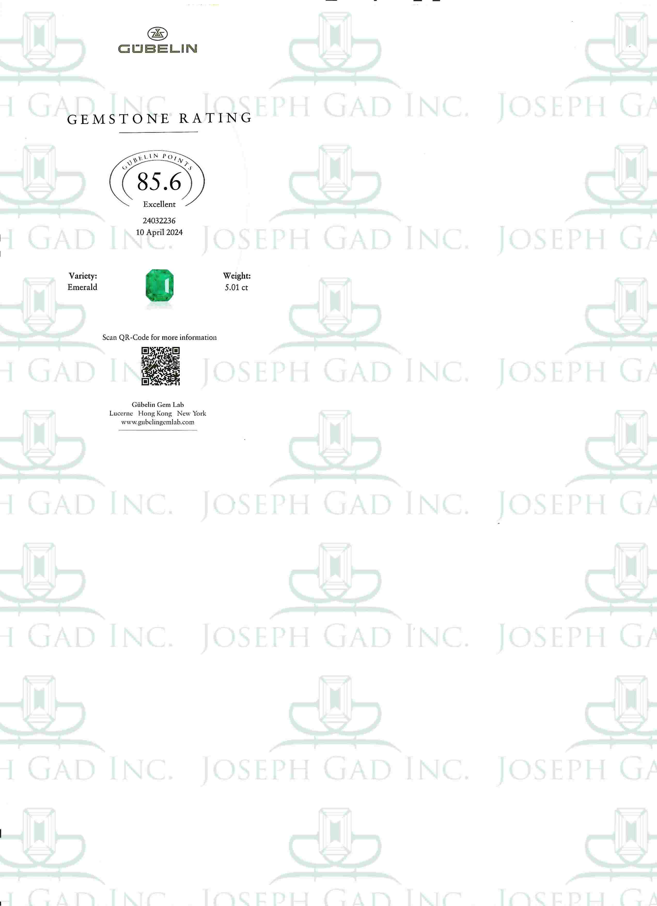 5.01 Ct. Emerald from Colombia