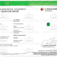 5.55 Ct. Emerald from Colombia - Muzo Scan Report