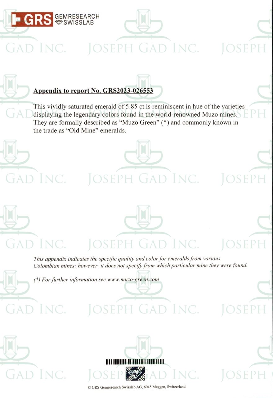 5.84 Ct. Emerald from Colombia