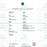 5.84 Ct. Emerald from Colombia Scan Report