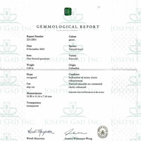 5.84 Ct. Emerald from Colombia Scan Report