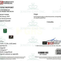 6.77 Ct. Emerald from Colombia Scan Report