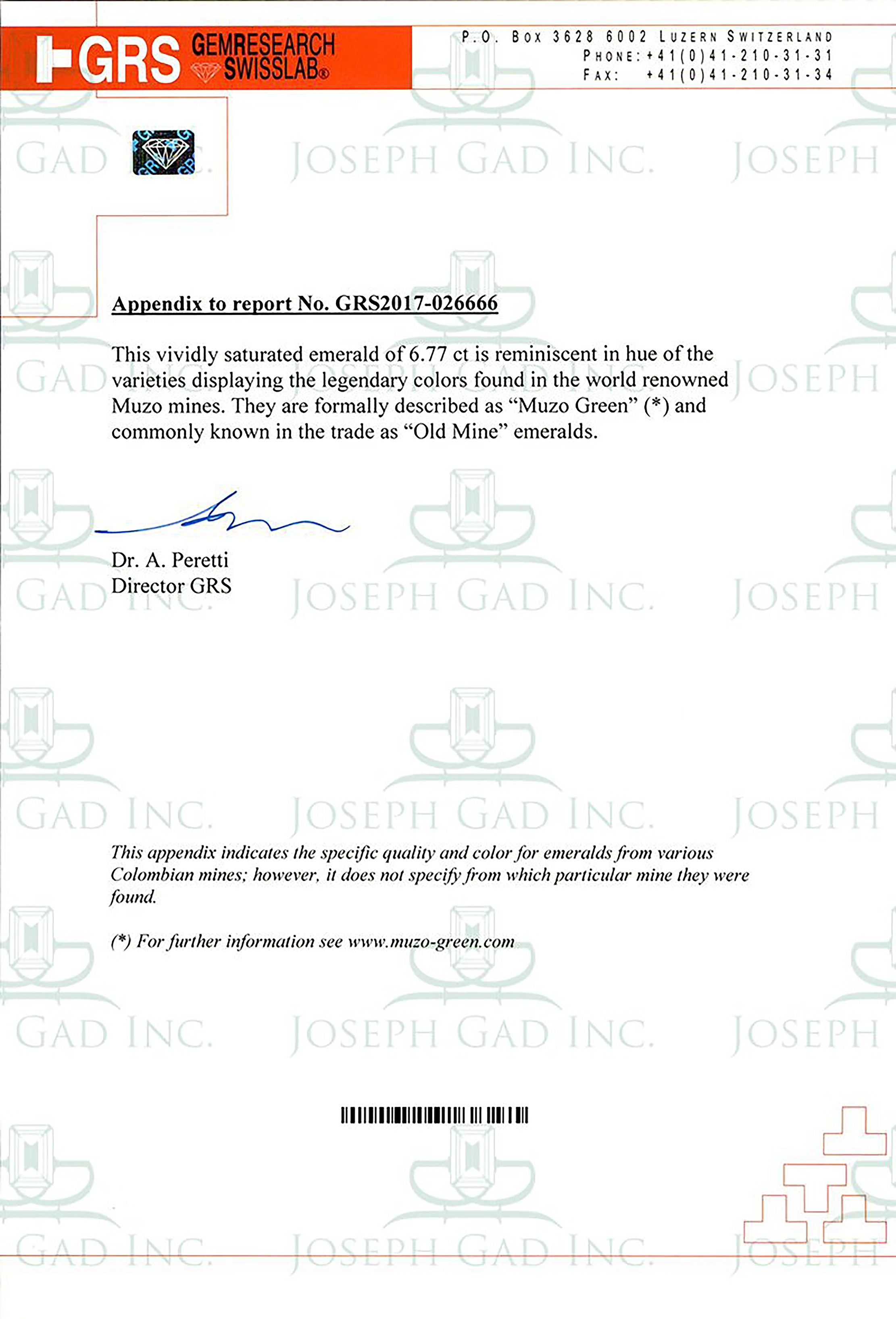 6.77 Ct. Emerald from Colombia