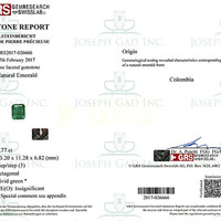 6.77 Ct. Emerald from Colombia Scan Report