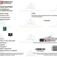 6.77 Ct. Emerald from Colombia Scan Report