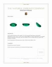 7.29 Ct. Emerald from Colombia Appraisal