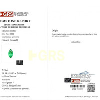 7.29 Ct. Emerald from Colombia Scan Report