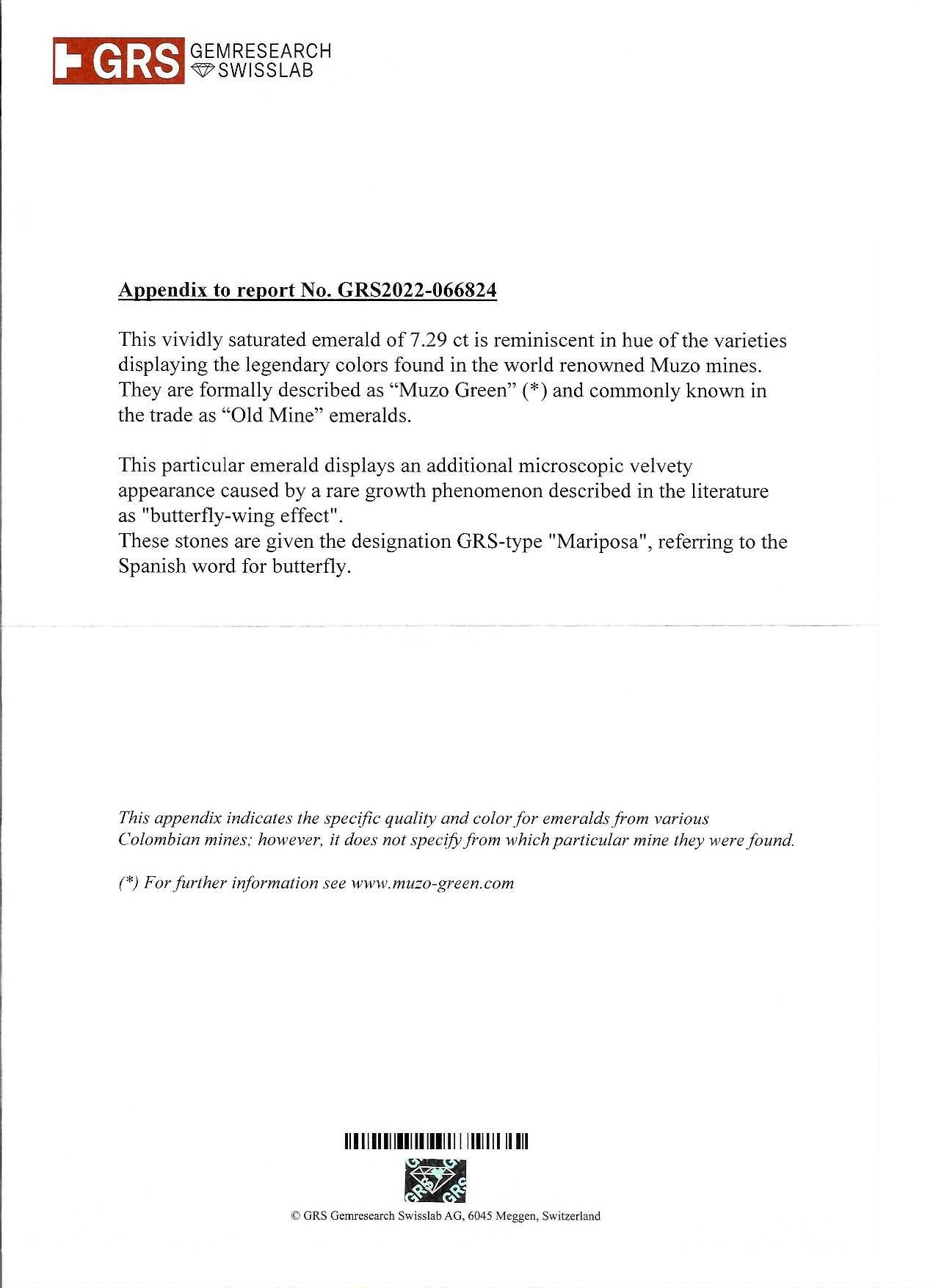 7.29 Ct. Emerald from Colombia