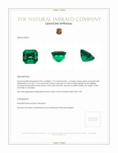 7.75 Ct. Emerald from Colombia Appraisal