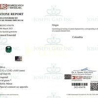 9.00 Ct. Emerald from Colombia Scan Report