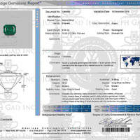 9.54 Ct. Emerald from Colombia Scan Report