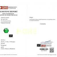 20.36 Ct. Emerald from Colombia Scan Report