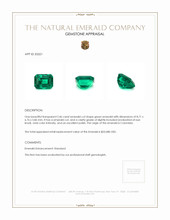 2.46 Ct. Emerald from Colombia Appraisal