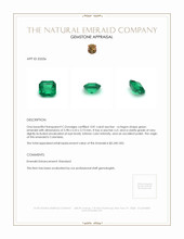 0.81 Ct. Emerald from Colombia Appraisal